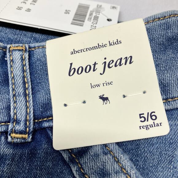 abercrombie kids Girls Low Rise Bootcut Jeans Size 5/6 Regular Y2K Medium Wash - Picture 2 of 10